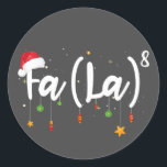 Fa (La)8 Christmas おもしろい Santa Fa-La Math ラウンドシール<br><div class="desc">Fa (La)8 Christmas おもしろい Santa Fa-La Math</div>