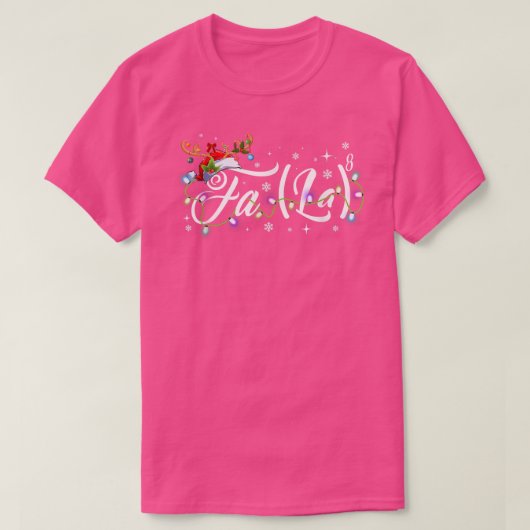 Fa (La)8 Christmas おもしろい Santa Fa La Math Gift Tシャツ (デザイン正面)