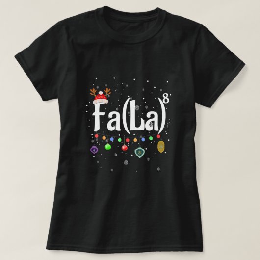 Fa (La)8 Christmas おもしろい Santa Fa La Math Gift T-S Tシャツ (デザイン正面)