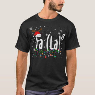FA (LA)8 Christmas おもしろい Santa Fa La Math Tシャツ