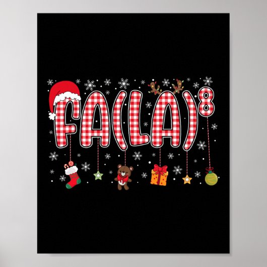 Fa (la)8 Christmas Santa Fa La Mathおもしろい先生 ポスター (正面)