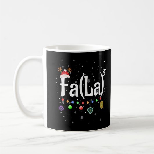 Fa (La)8 Christmas Santa Fa La Mathおもしろい Gift Pre コーヒーマグカップ (左)