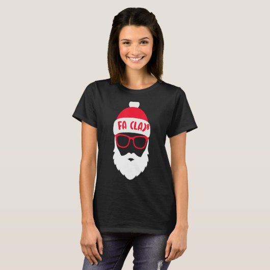 FA LA 8 Christmas Santa Fa La Math Tシャツ (正面フル)