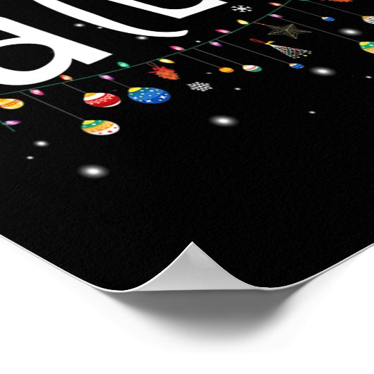 Fa (la)8 Fun Christmas Santa Fa La Math Gift  ポスター (角)