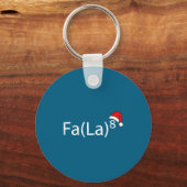 Fa La 8 Funny Christmas Carol Math Teacher Santa H キーホルダー (正面)