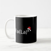 Fa La 8 Funny Christmas Carol Math Teacher Santa H コーヒーマグカップ (左)
