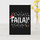 Fa La 8 Funny Christmas Carol Santa Math Teacher S カード (黄色い花)