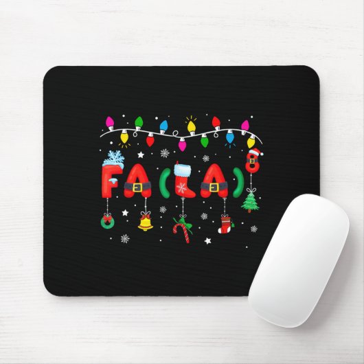Fa (la) 8 Funny Christmas Lights Santa Fa La Math  マウスパッド (マウス)
