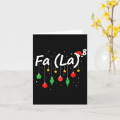 Fa (la) 8 Funny Christmas Santa Fa La Math Teacher カード (黄色い花)