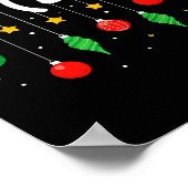 Fa (la) 8 Funny Christmas Santa Fa La Math Teacher ポスター (角)