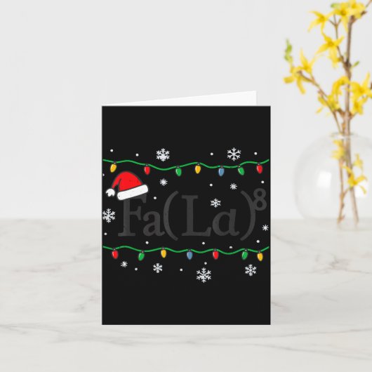 Fa (la) 8 Funny Math Teacher Christmas Ugly Sweate カード (黄色い花)