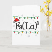 Fa (la) 8 Funny Math Teacher Christmas Ugly Sweate カード (黄色い花)