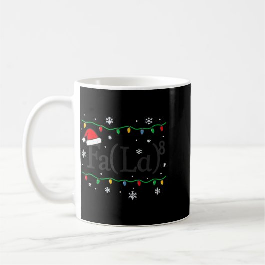 Fa (la) 8 Funny Math Teacher Christmas Ugly Sweate コーヒーマグカップ (左)