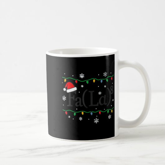 Fa (la) 8 Funny Math Teacher Christmas Ugly Sweate コーヒーマグカップ (右)