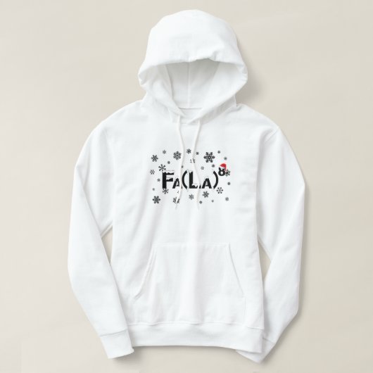 Fa La 8 Math Teacher Christmas Santa Hat Funny Xma パーカ (デザイン正面)