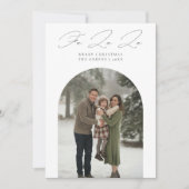 Fa La Arch Christmasエレガント Family Photo シーズンカード (正面)