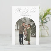 Fa La Arch Christmasエレガント Family Photo シーズンカード (スタンド正面)