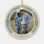 Fa La Bowヴィンテージシートミュージックフォトクリスマス セラミックオーナメント (正面)