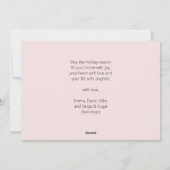 Fa La Christmas Cute カラフル Family Photo シーズンカード (裏面)