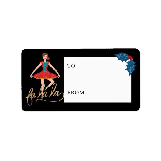 Fa La Christmas Nutcracker Ballet Dancer To & From ラベル (正面)