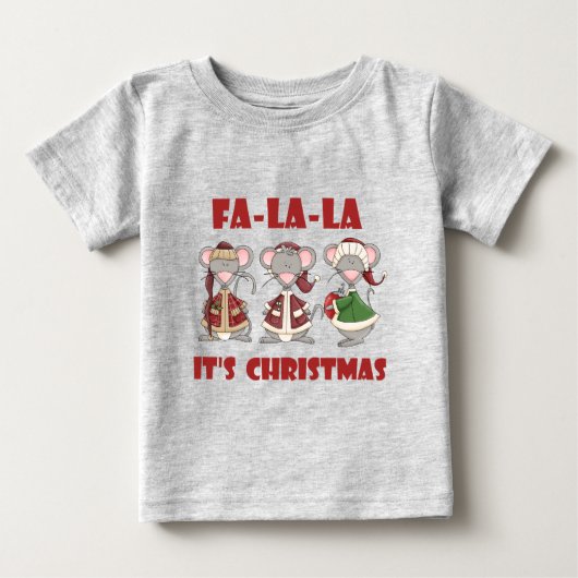 Fa La Christmas Tシャツとギフト ベビーTシャツ (正面)