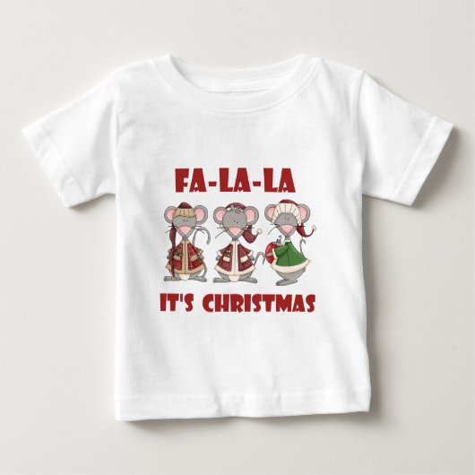 Fa La Christmas Tシャツとギフト ベビーTシャツ (正面)