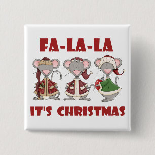 Fa La Christmas Tシャツとギフト 缶バッジ