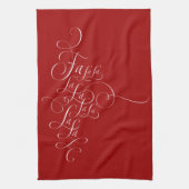 Fa la - Deck the Holes - Christmas Kipedia キッチンタオル (縦)