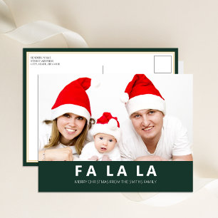 Fa La Green Christmasのモダン写真 シーズンポストカード