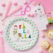 FA LA LAかわいいラマモダンフェスティバルおもしろい ペーパープレート (パーティー)