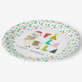 FA LA LAかわいいラマモダンフェスティバルおもしろい ペーパープレート (アングル)