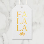 Fa La Laエレガント Christmas写真パーソナライズされた ギフトタグ<br><div class="desc">Fa La La Christmas Photoエレガント Christmas Foil Giftのラベルはパーソナライズされた、文字の「Fa La La」をスクリプトのタイポグラフィに含めエレガントてモダンの機能を備えモダンている。逆にカスタムメッセージを追加。クリスマスは友達や家族に送るのに最適。©2024 Evco Studioによる設計： www.zazzle.com/store/evcostudio</div>