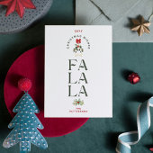 Fa La Laエレガント Christmas写真パーソナライズされた シーズンカード