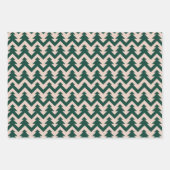 FA LA LAグリーン&ピンクのタイポグラフィのクリスマスキャロル ラッピングペーパーシート (正面3)