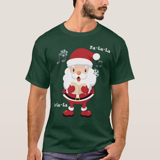 Fa La Laサンタはクリスマスのためのワイシャツをからかいます Tシャツ (正面)