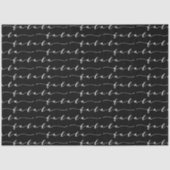 FA LA LAブラック&ホワイト書道クリスマスカロル 薄葉紙 (正面)