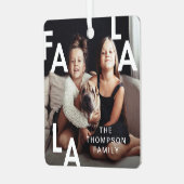 FA LA LAモダンタイポグラフィミニマル写真 メタルオーナメント (正面左)