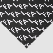 FA LA LA文字はっきりした黒モダンと白 薄葉紙 (詳細)