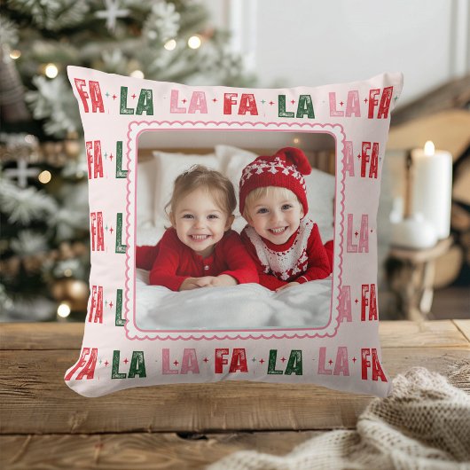 Fa La La オリジナルクリスマスフォト クッション