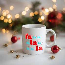 Fa La La クリスマス コーヒーマグカップ