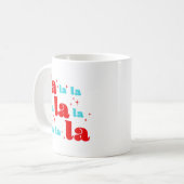 Fa La La クリスマス コーヒーマグカップ (正面左)