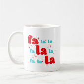 Fa La La クリスマス コーヒーマグカップ (左)
