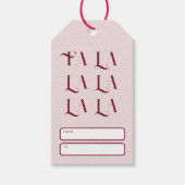Fa La La クリスマス 遊び心のあるヴィンテージ ギフトタグ (正面)