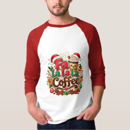 Fa La La コーヒー ホリデーデザイン Tシャツ