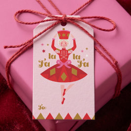 Fa La La ナツクラッカー バレエ ピンク ガーリー クリスマス To ギフトタグ