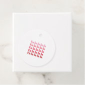 "Fa La La"ピンクのクリスマスギフトタグ フェイバータグ (インサイチュ)