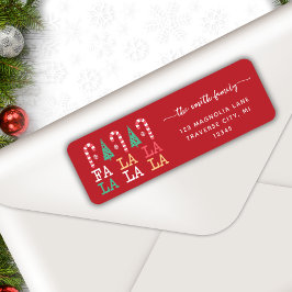fa la la フェスティブクリスマス差出人住所 ラベル