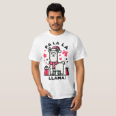 Fa La La ラマ クリスマス Tシャツ (正面フル)