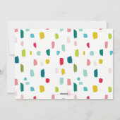 FA LA LA 3フォトフェスティバルおもしろい明はっきりしたるいカラフル シーズンカード (裏面)