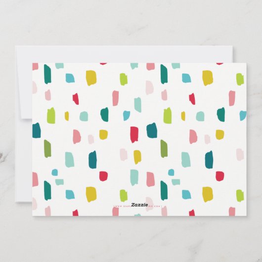 FA LA LA 3フォトフェスティバルおもしろい明はっきりしたるいカラフル シーズンカード (裏面)